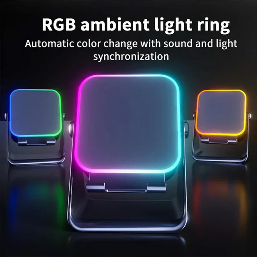 ⚡5-in-1 Wireless Speaker Phone Stand with Power Bank☀️-8JX3